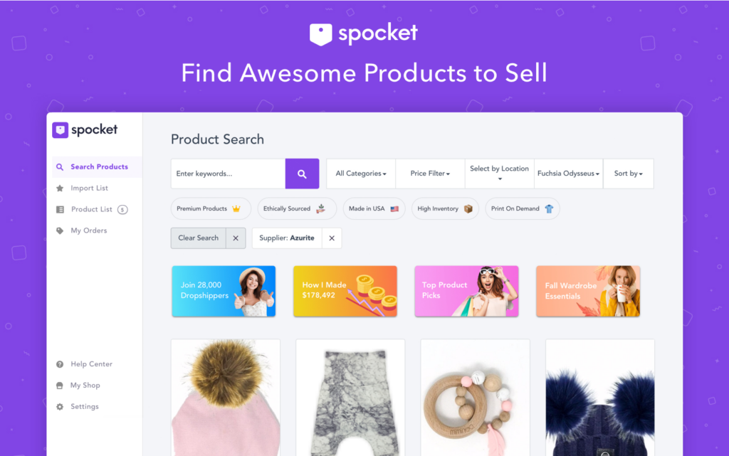 Dropshipping with Spocket